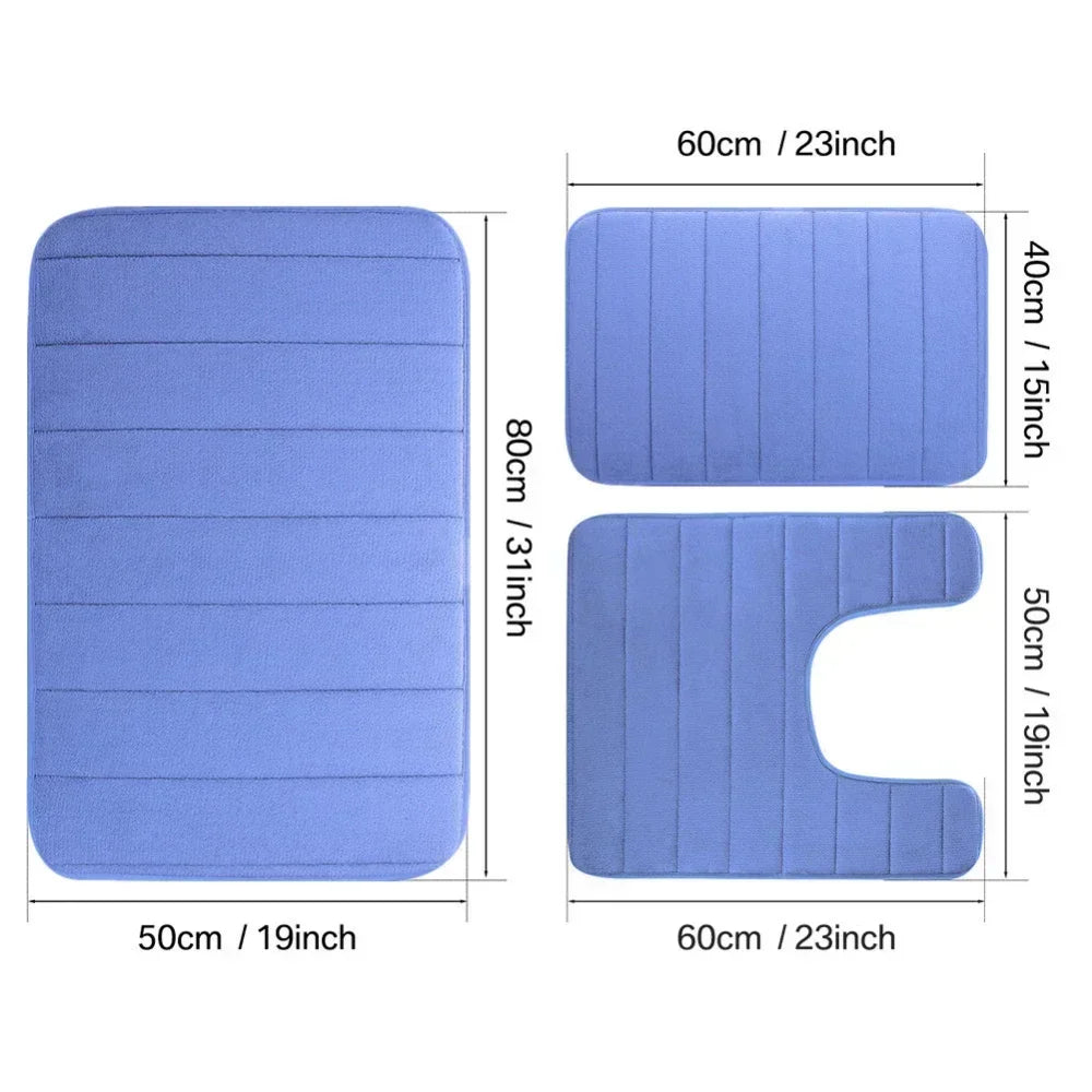 Memory Foam Bath Mat Non Slip Ultra Absorbent Machine Washable