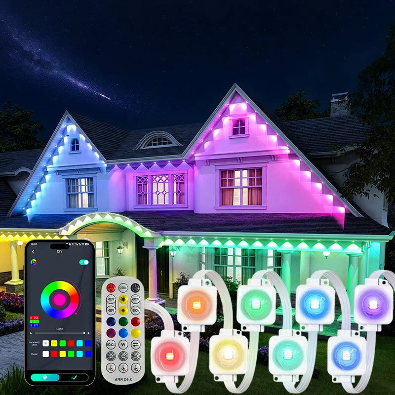 MIMIRGB Outdoor Waterproof RGB String Lights For Holidays
