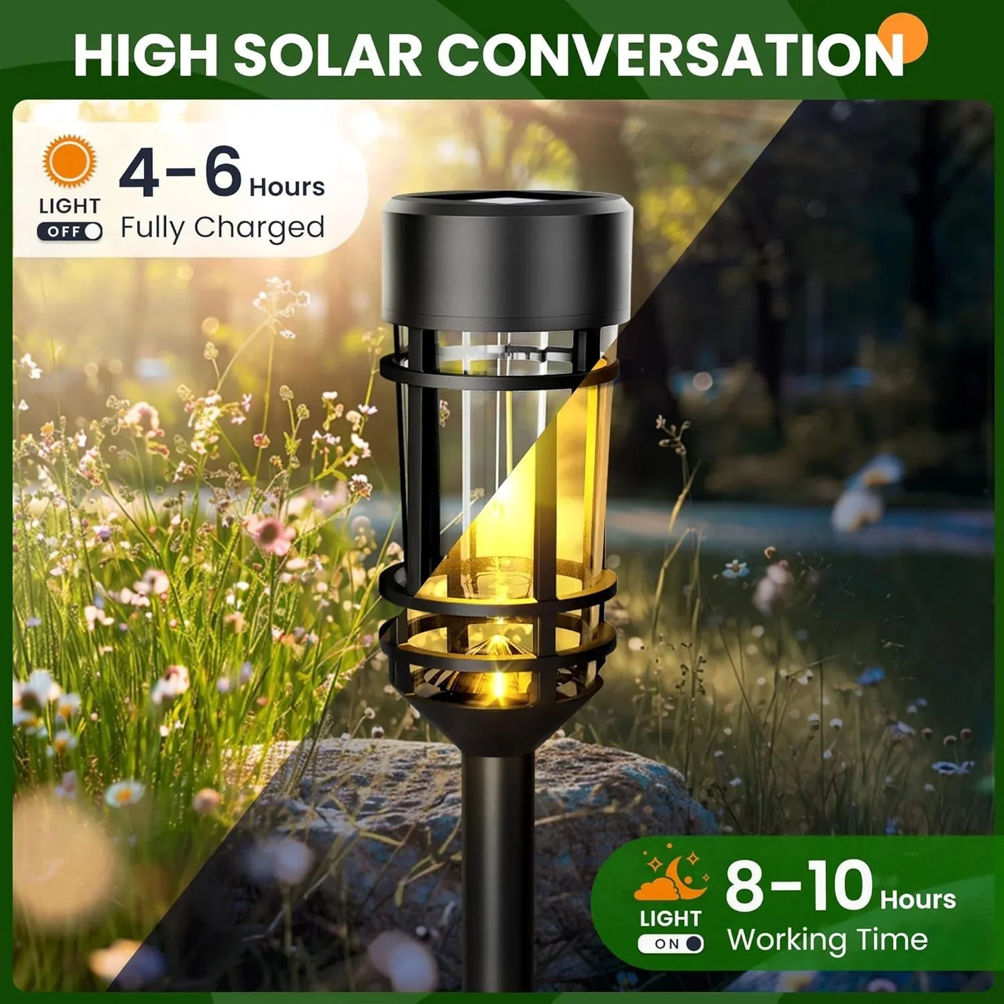 SZRSTH Outdoor Solar Street Lights Waterproof Landscape Path Lighting