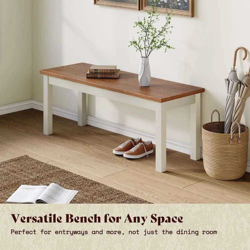 Farmhouse Dining Table Set 6 Piece With Chairs And Bench