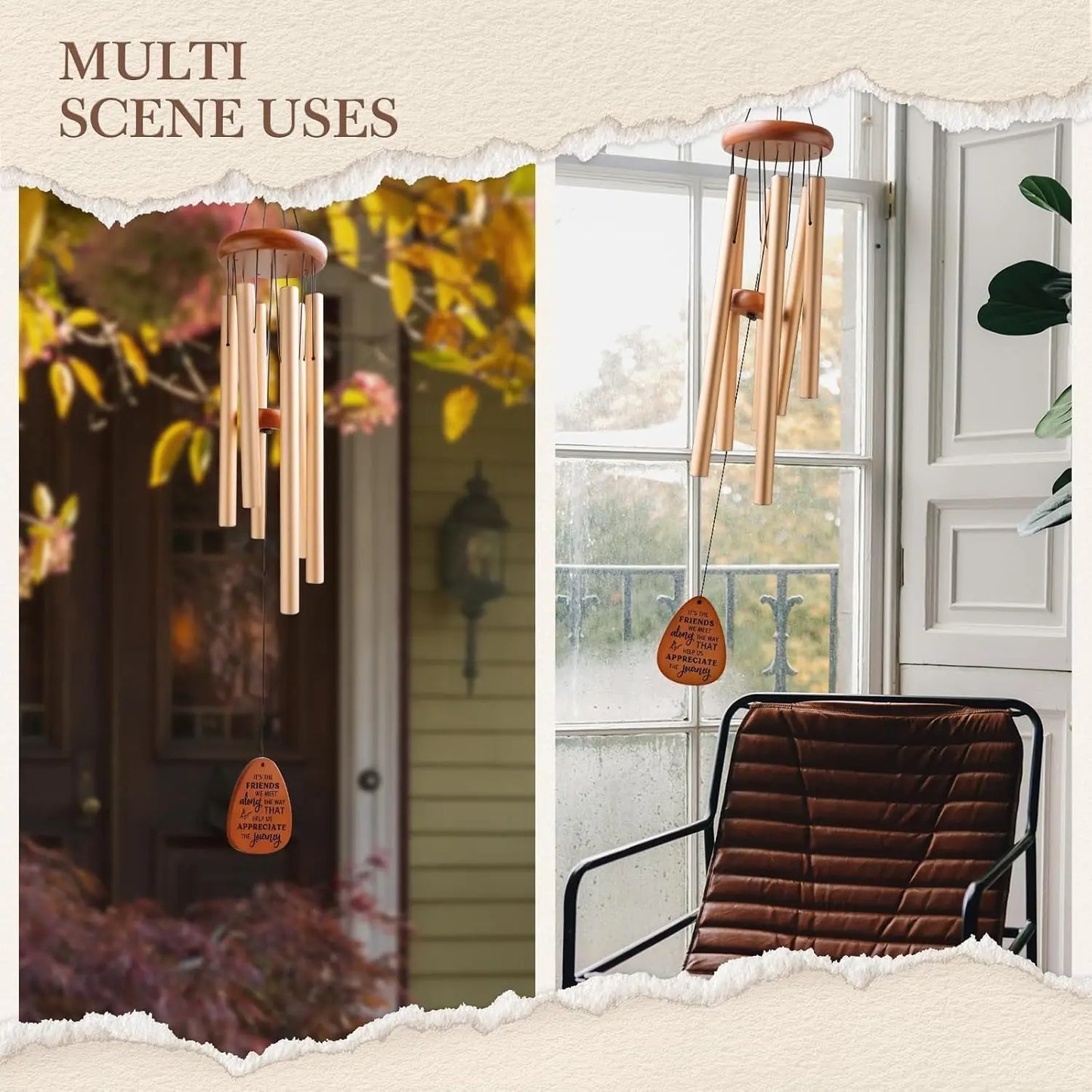 Friendship Wind Chime Outdoor Garden Decor For Best Friends