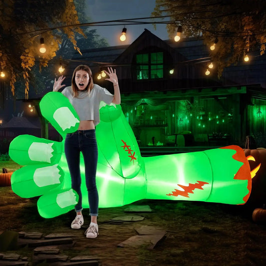 Joyfy Zombie Arm Halloween Inflatable With Built In LEDs