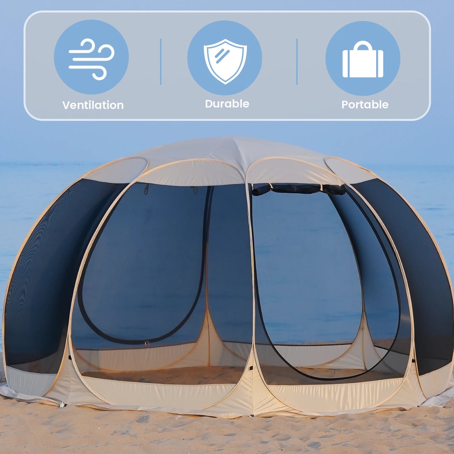 Pakicetus Instant Pop Up Screen Tent Mosquito Proof Outdoor Shelter