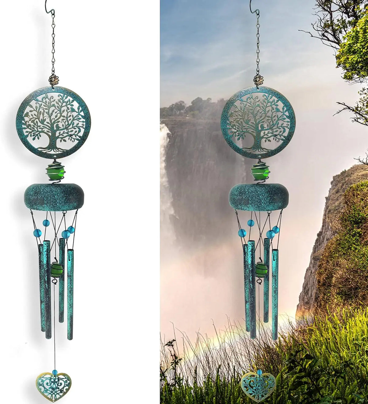 Deep Tone Metal Tree Of Life Outdoor Memorial Wind Chimes