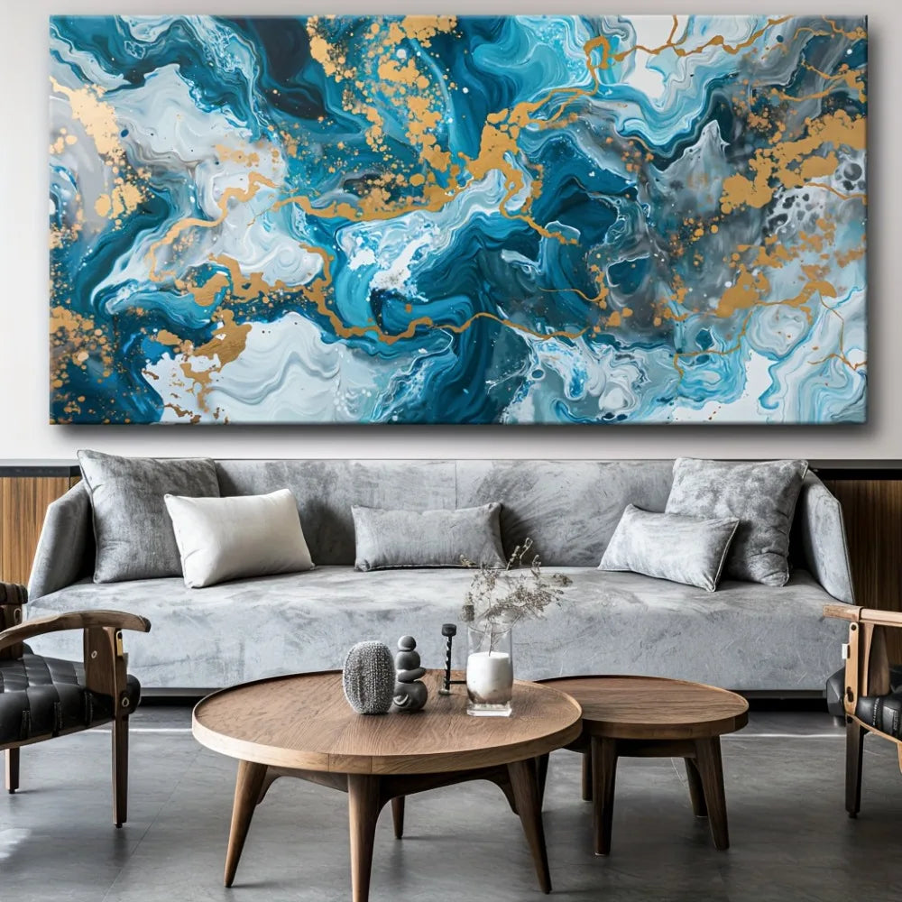 Abstract Canvas Wall Art Print For Living Room Decor