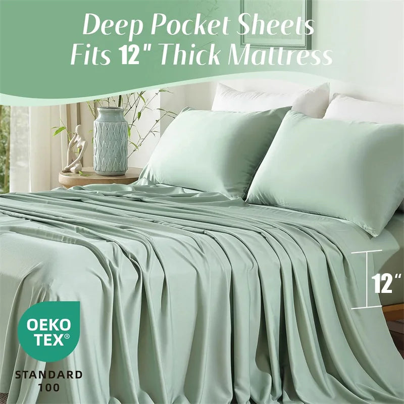 Premium Organic Bamboo Bed Sheet Set For Luxurious Bedrooms