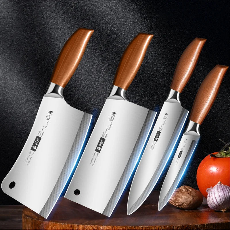 Professional Kitchen Knife Set Four Piece Stainless Steel Blades