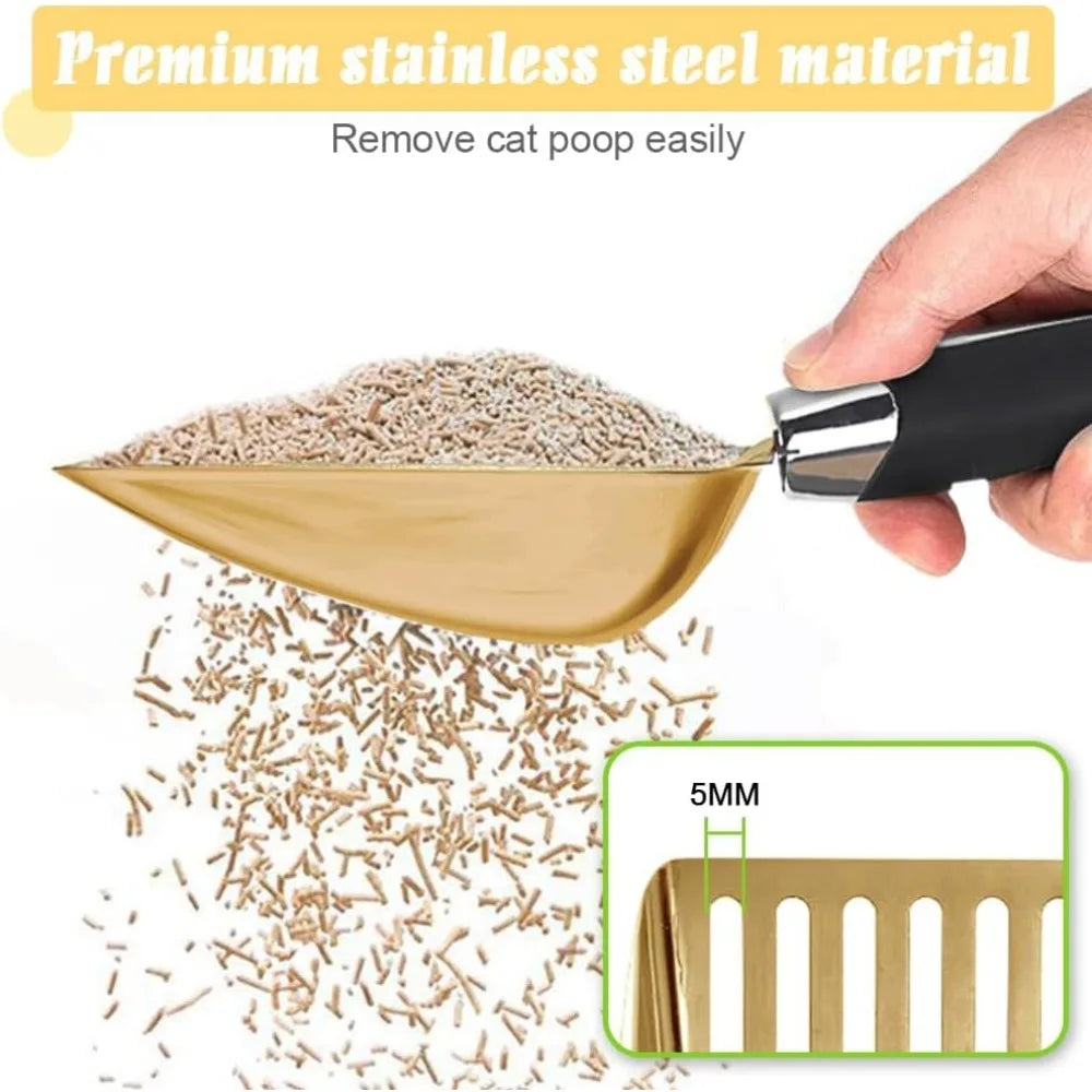 Stainless Steel Cat Litter Scoop Durable Mesh Scooper