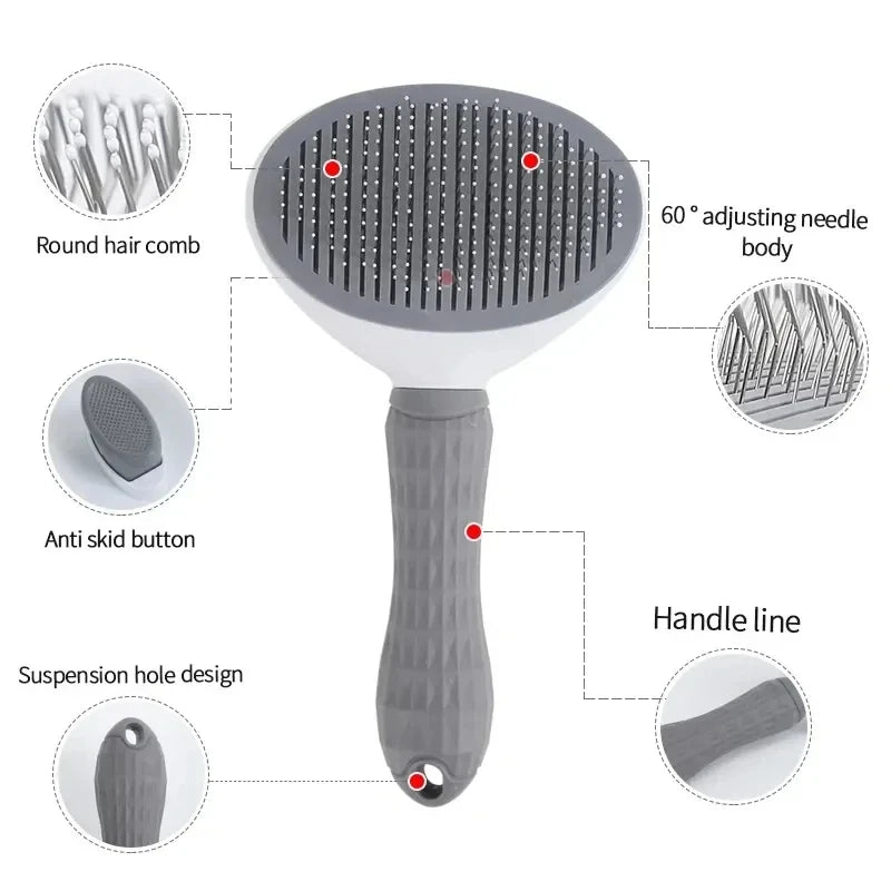 ATMDOG Self Cleaning Pet Grooming Brush For Dogs And Cats