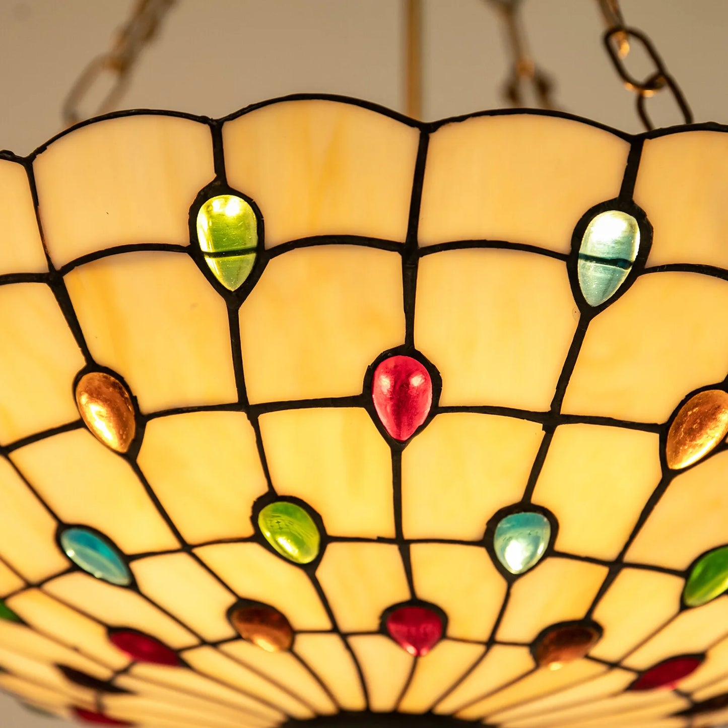 Tiffany Style Stained Glass Pendant Lamp For Dining Room