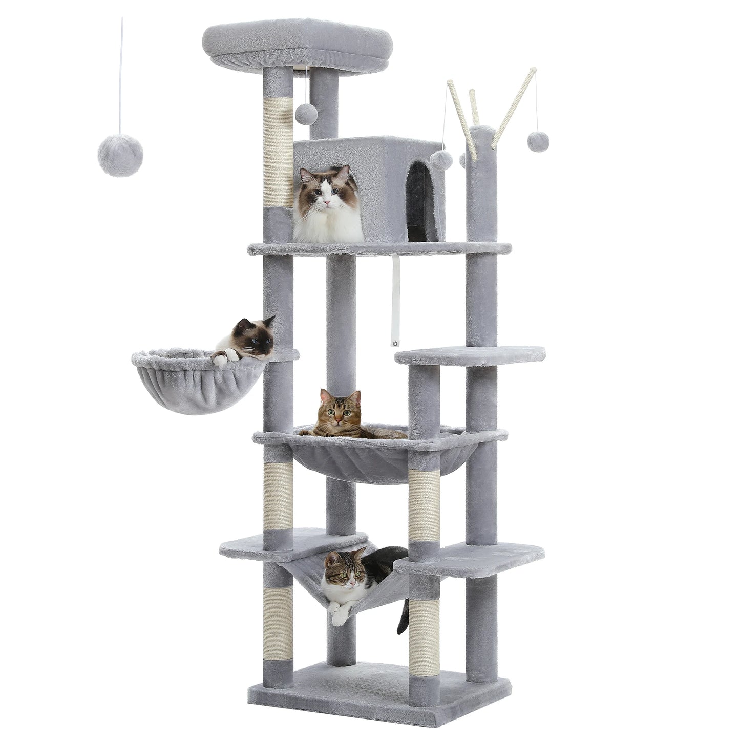 PAWZ Road Tall Cat Tree Large Multi Level Cat Condo