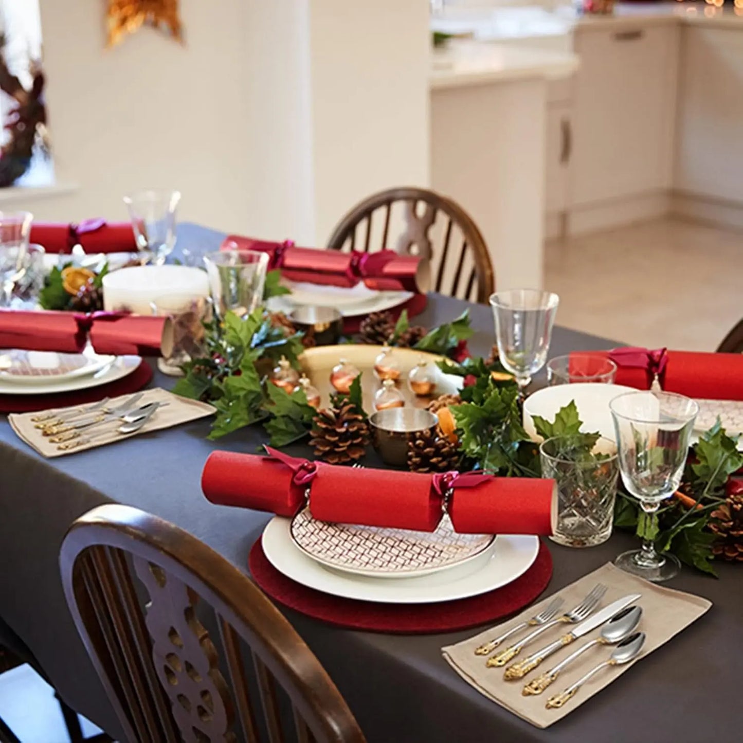 Stainless Steel Flatware Set Service for 4 With Gold Accent