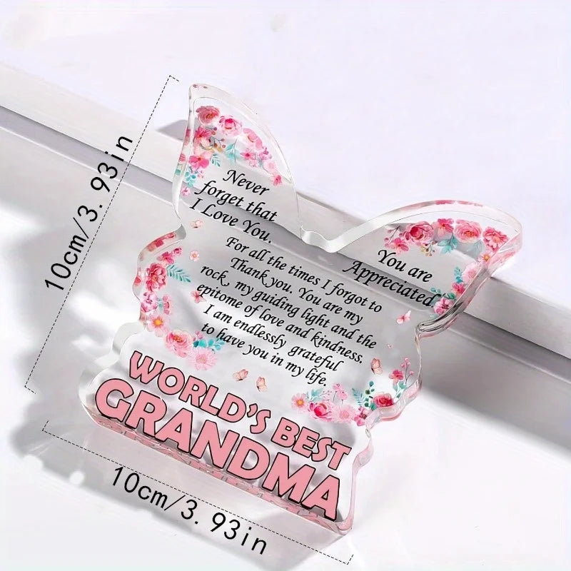 Butterfly Grandma Plaque Heartfelt Gift From Granddaughter For Mothers Day