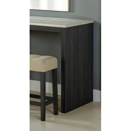 Transitional Dining Table Set with Two Tufted Chairs
