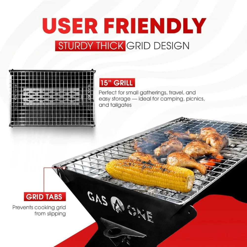 NBVCX Foldable Charcoal Grill For Camping And Outdoor Grilling
