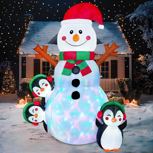 Joyfy Snowman Inflatable With LED Lights For Christmas Decoration