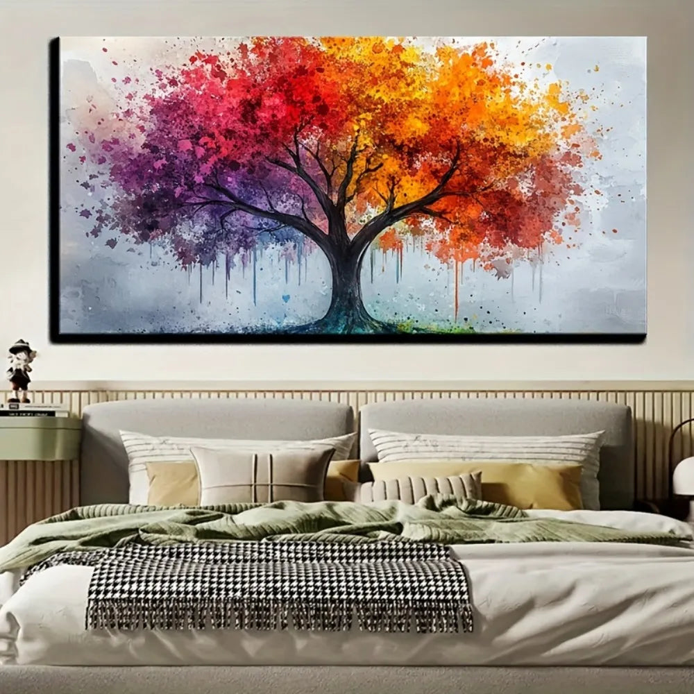 Tree Of Life Canvas Wall Art Premium Pine Wood Frame