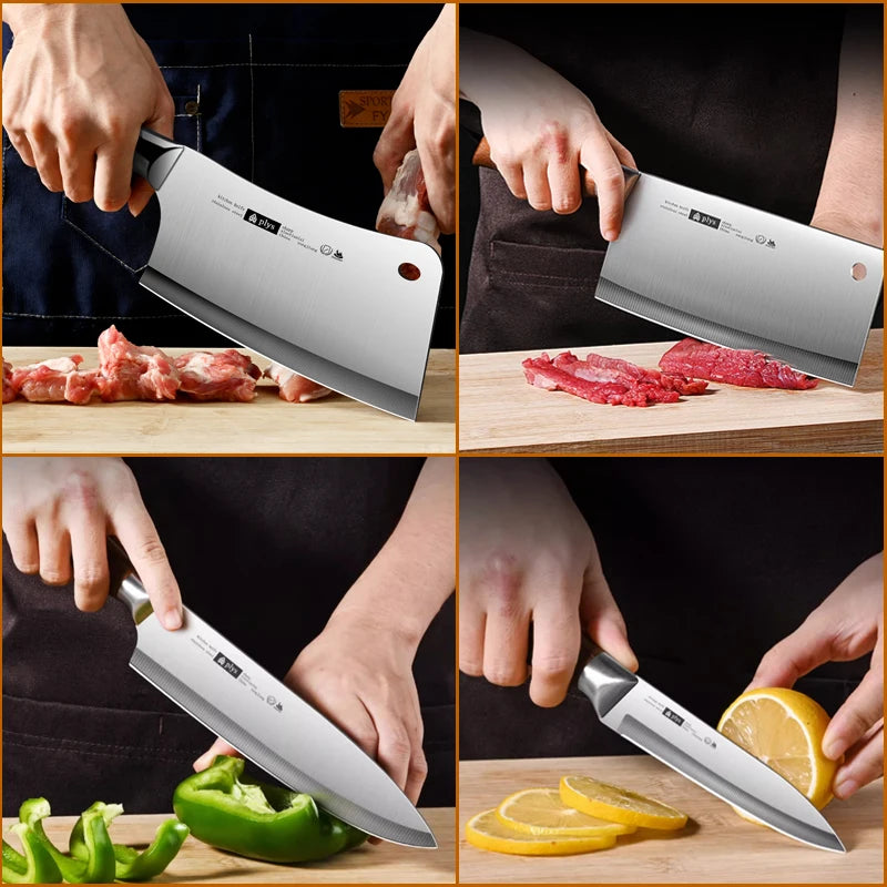 Professional Kitchen Knife Set Four Piece Stainless Steel Blades