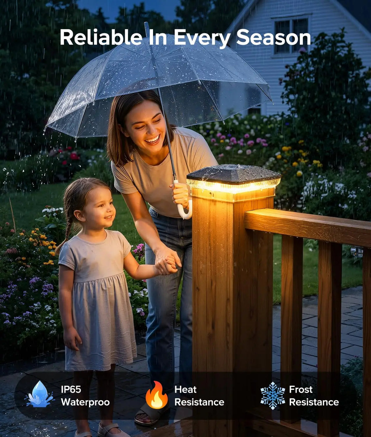 Kpstek 6 Pack Solar Post Cap Lights Outdoor Waterproof Led
