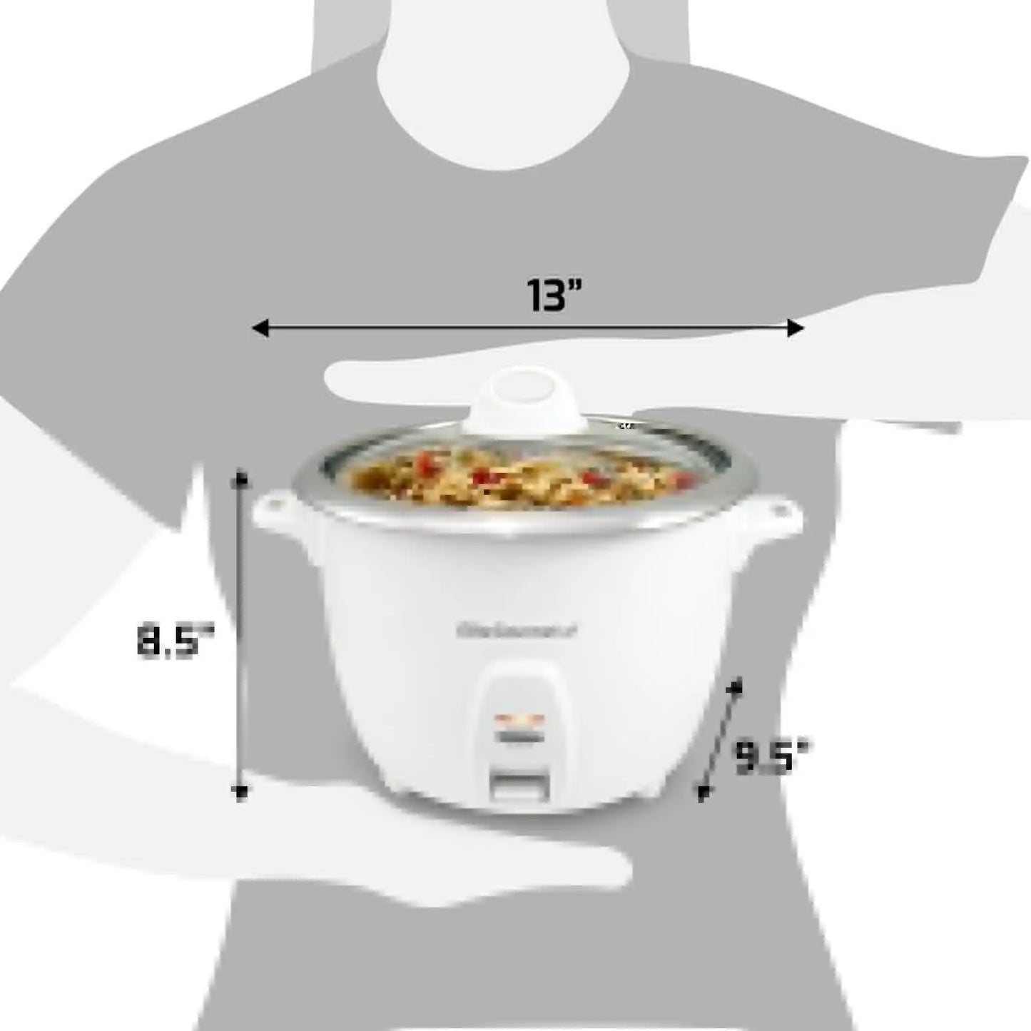 XMSJ Electric Rice Cooker With Stainless Steel Inner Pot