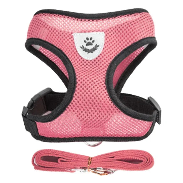 Cat Harness Vest With Leash And Adjustable Mesh For Pets