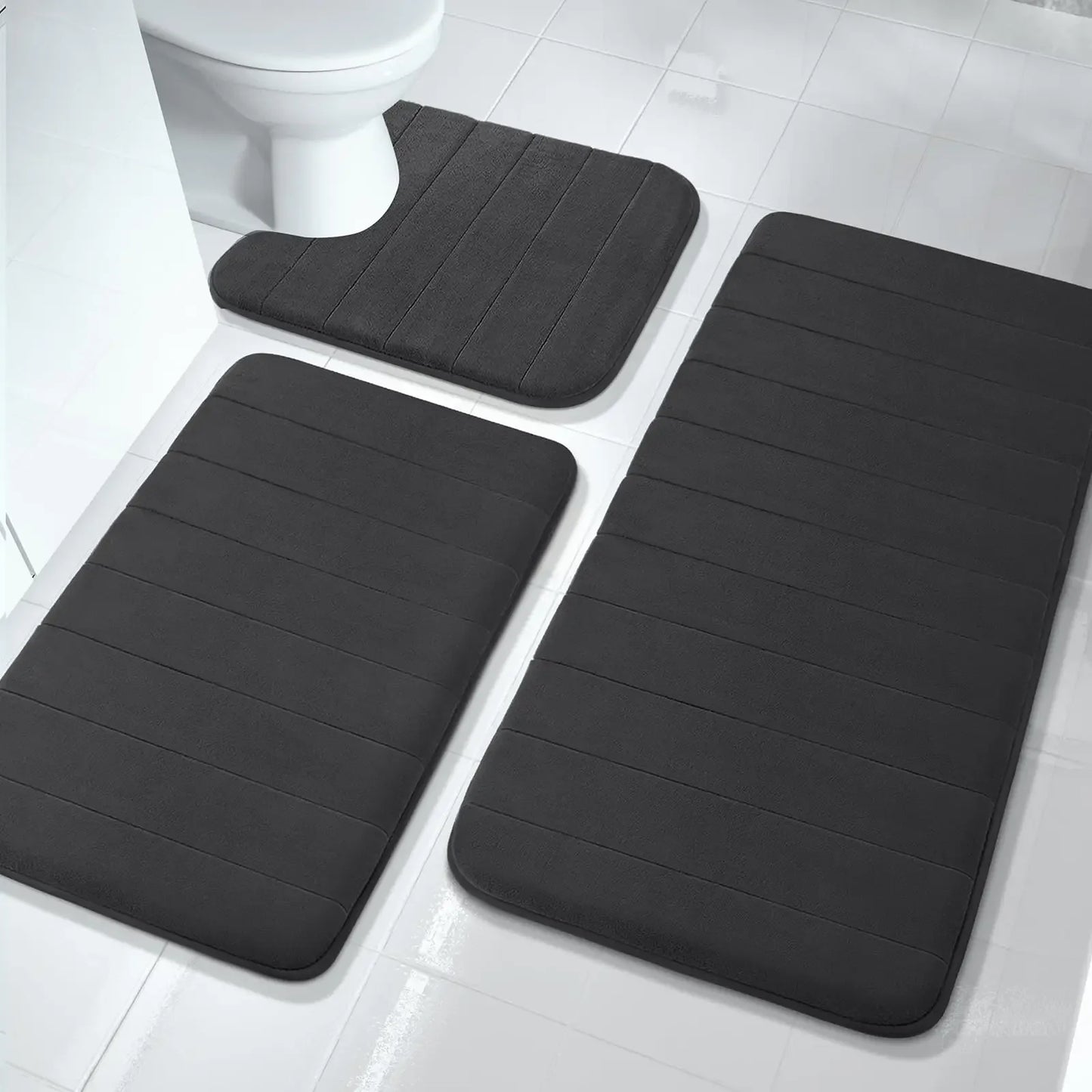Memory Foam Bath Mat Non Slip Ultra Absorbent Machine Washable