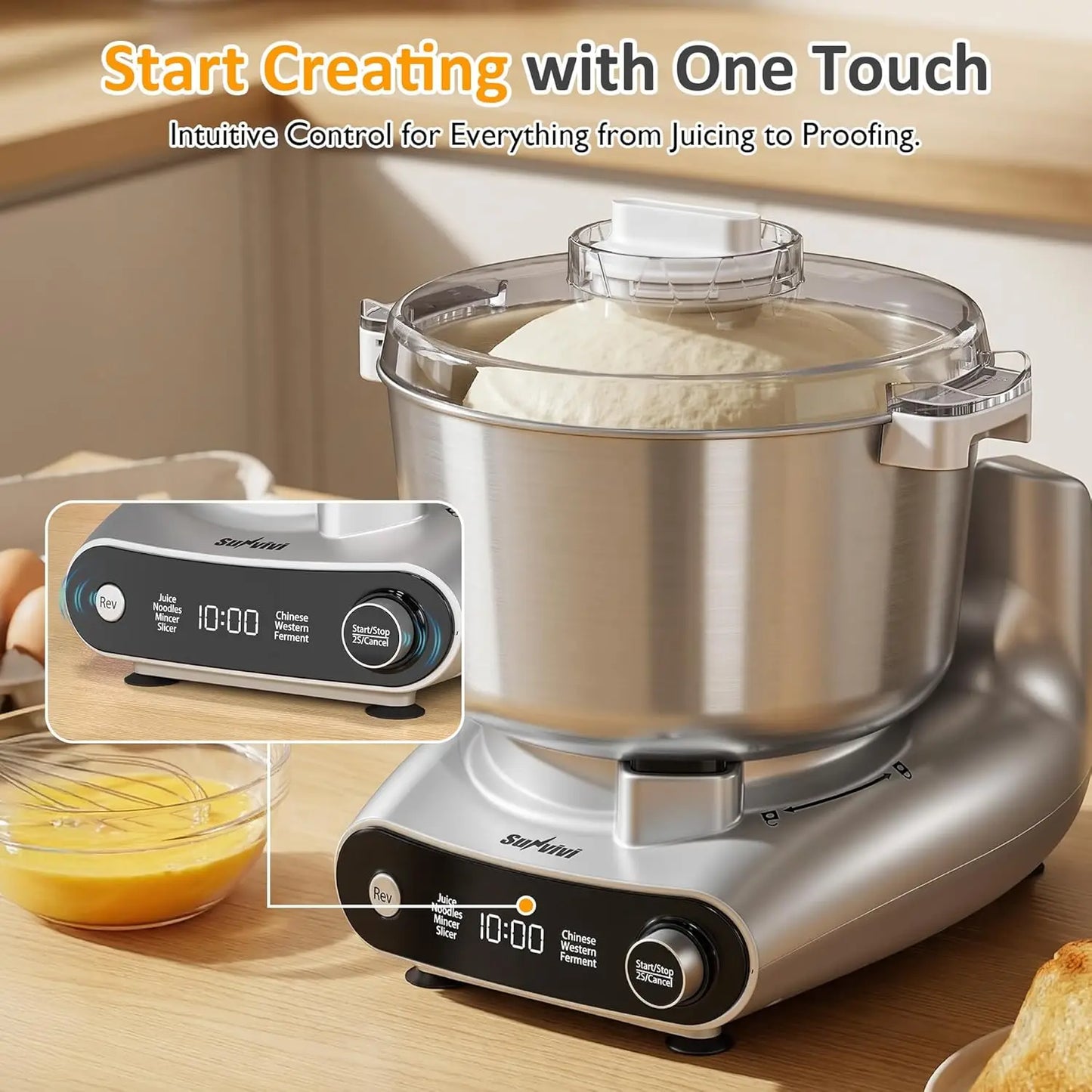 4-In-1 Multifunction Stand Mixer For Dough Juicing And Meat Grinding