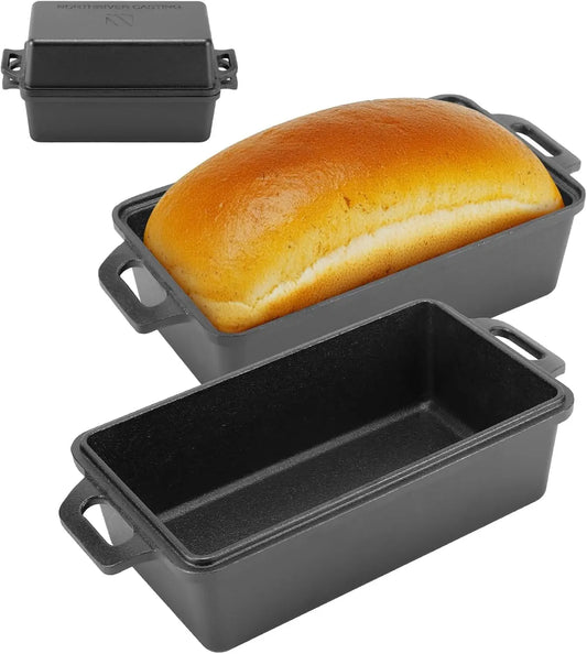 Cast Iron Loaf Pan With Lid For Even Baking