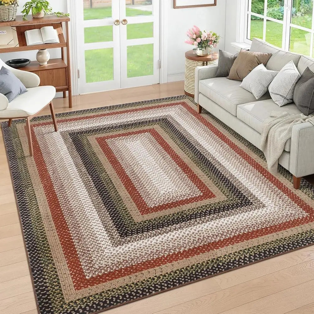 Machine Washable Modern Braided Rug