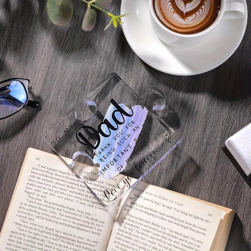 Dad Acrylic Block Puzzle Gift for Fathers Day and Birthdays
