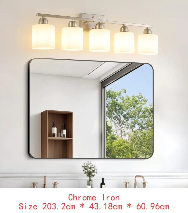 Bathroom Vanity Light 6-Light Nickel Wall Sconce