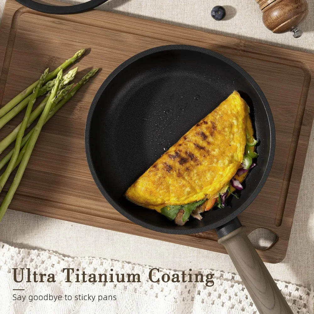 Nonstick Pots And Pans Set Titanium Induction Cookware PFOS Free