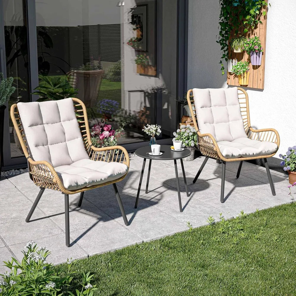 Outdoor Bistro Set With Coffee Table Front Porch Patio Furniture