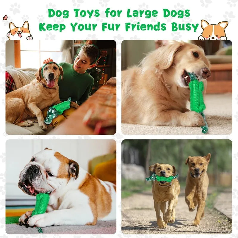Indestructible Dog Chew Toys For Aggressive Chewers Durable Rubber