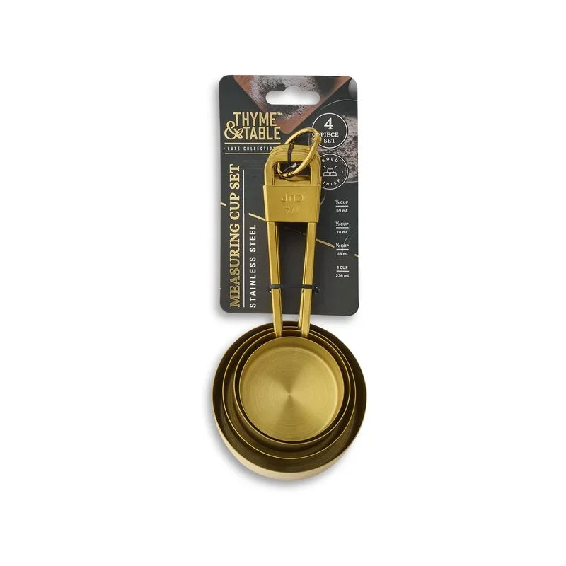 4-Piece Stainless Steel Nesting Measuring Cup Set