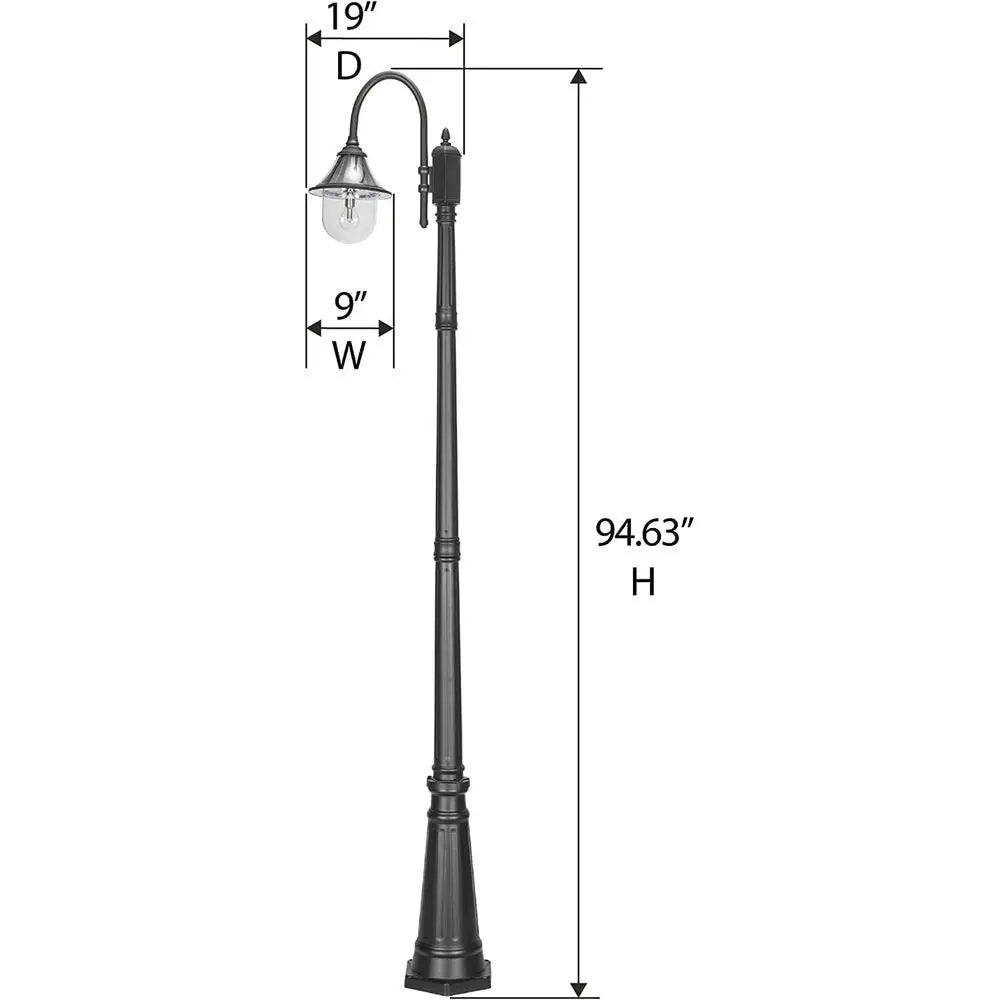 Outdoor Lamp Post Light Kit Resin Industrial Style Fixture