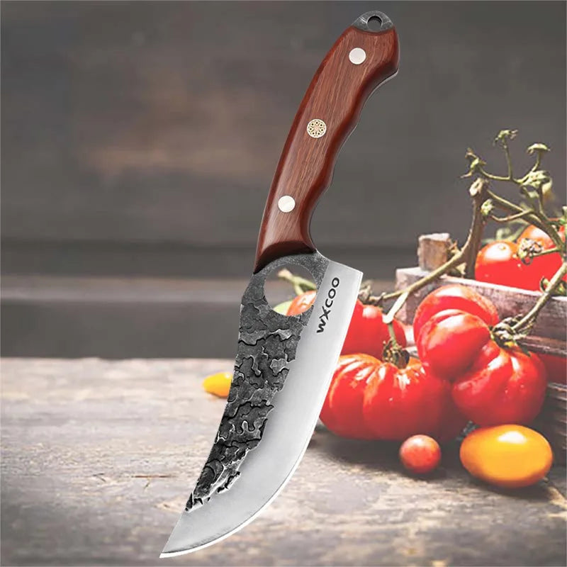 WXCOO High Carbon Steel Kitchen Knife Set Professional Chef Knives