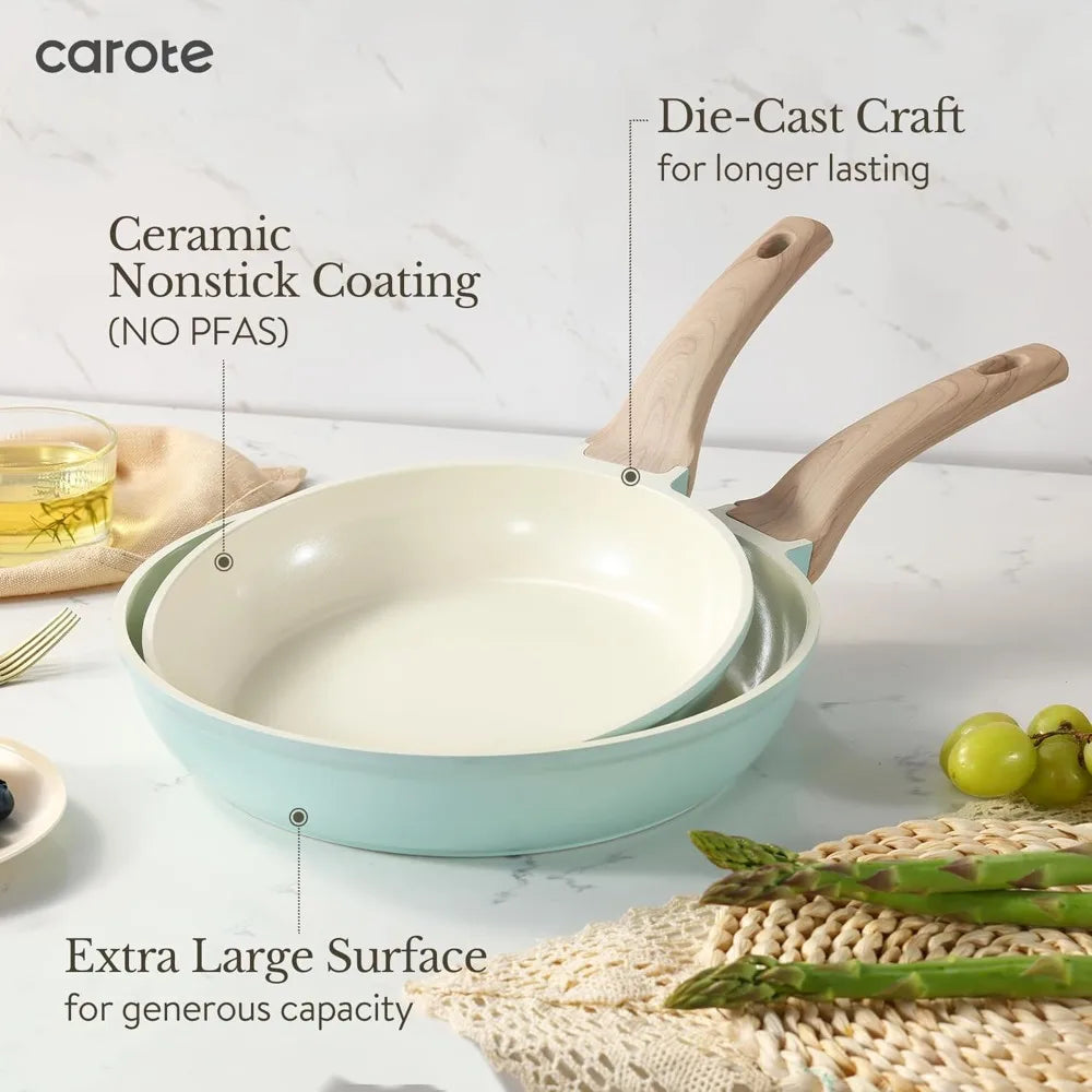 DAFIFY 21-Piece Ceramic Nonstick Induction Cookware Set PFAS Free