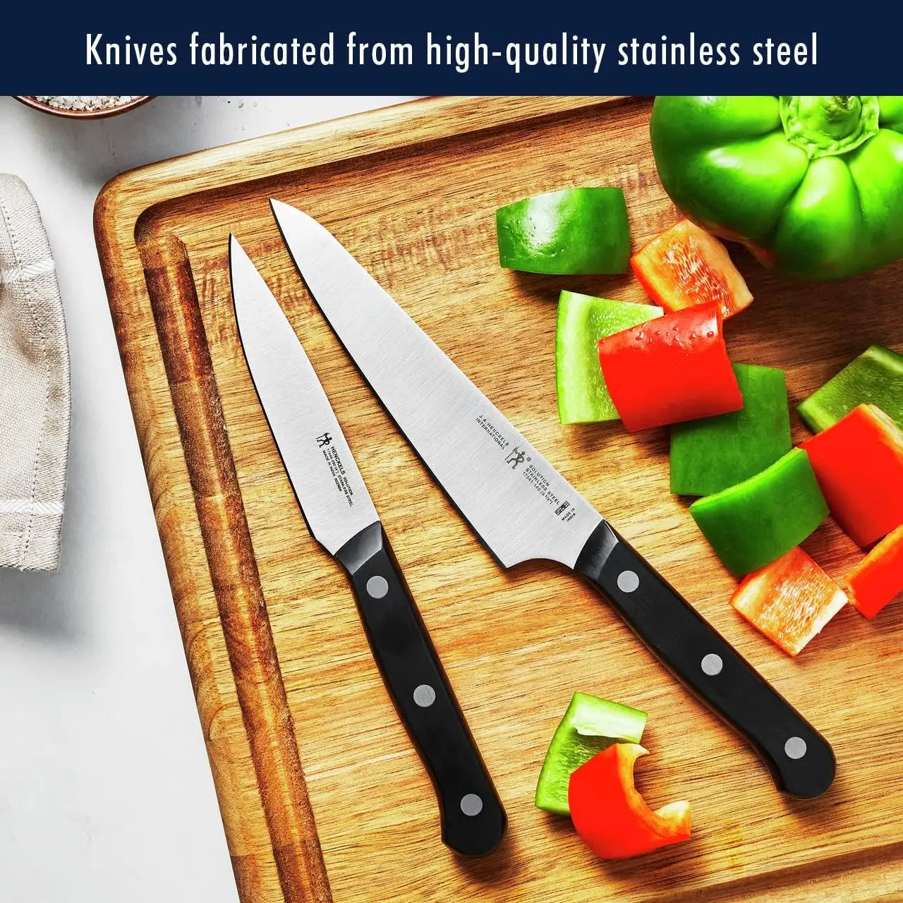 Walnut Block Knife Set For Ultra Sharp Chef Knives