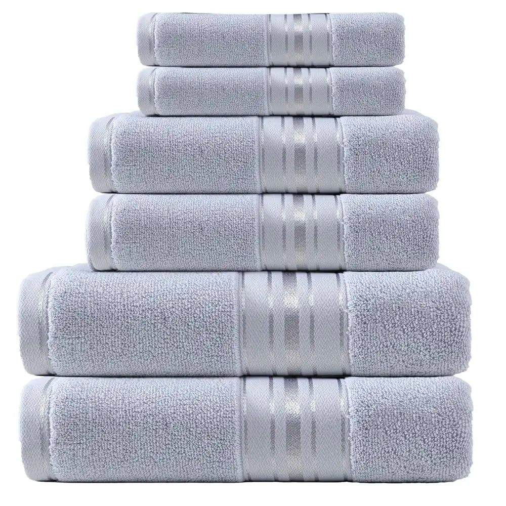 Luxury 6 Piece Turkish Towel Set 600 GSM 100% Cotton Bath Towels