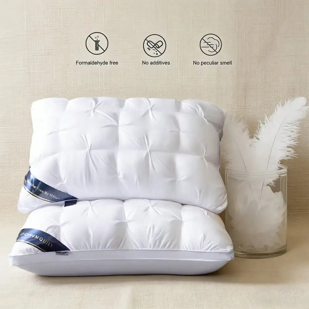Deluxe Pillow Set Soft Support Large Fluffy Down Alternative For Side Sleepers