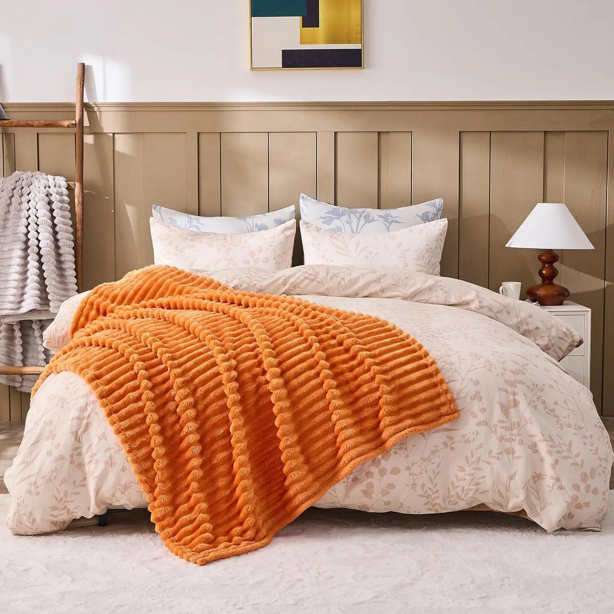Simple Opulence Soft Flannel Throw Blanket for Couch Cozy Knit