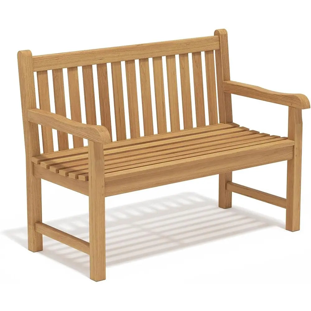 OTSUN Teak Outdoor Bench For Two All Weather Durable