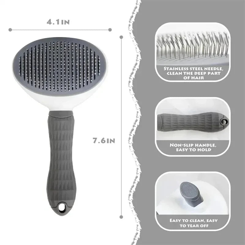 ATMDOG Self Cleaning Pet Grooming Brush For Dogs And Cats