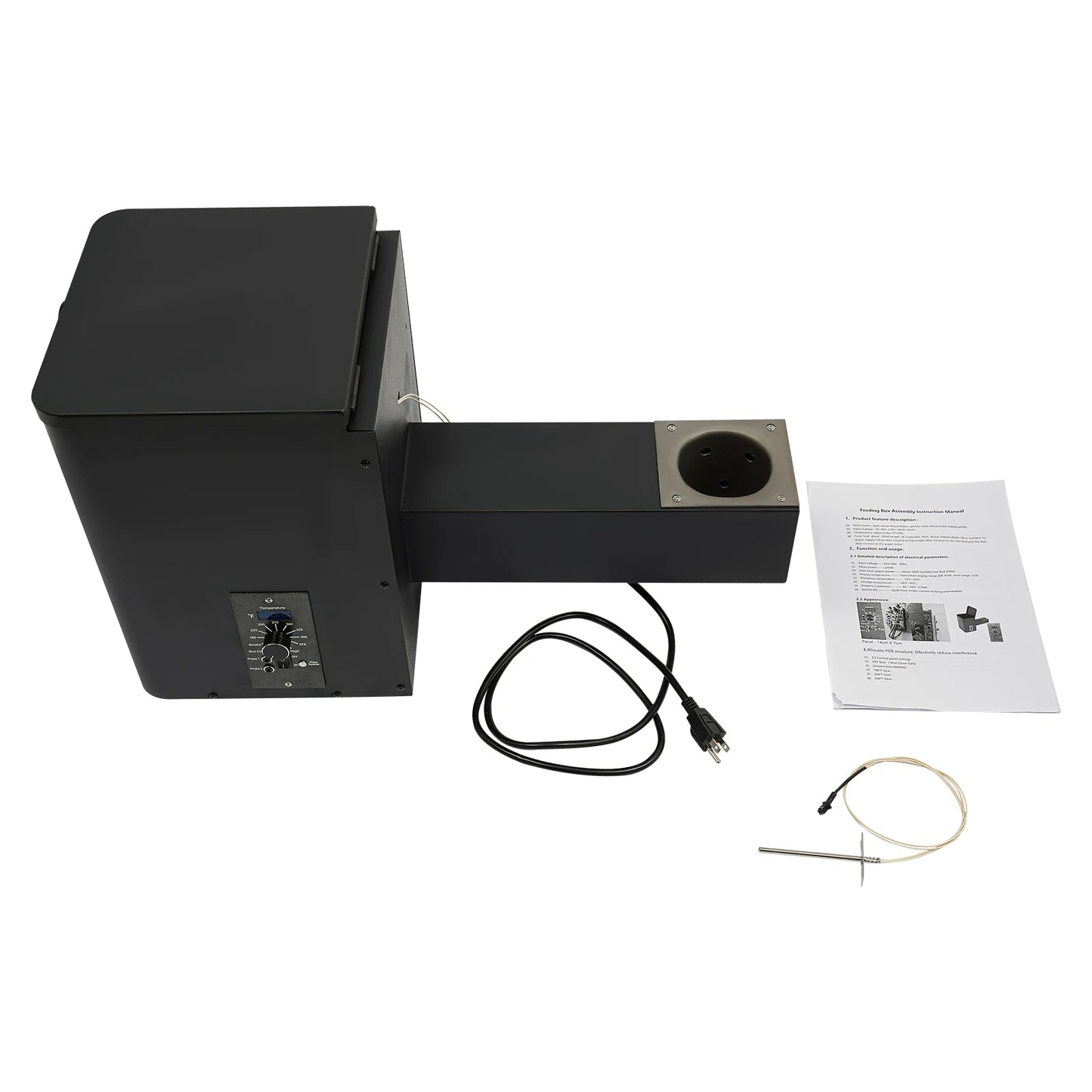 Electric Pellet Smoker Hopper Assembly Kit With Smart Temperature Control