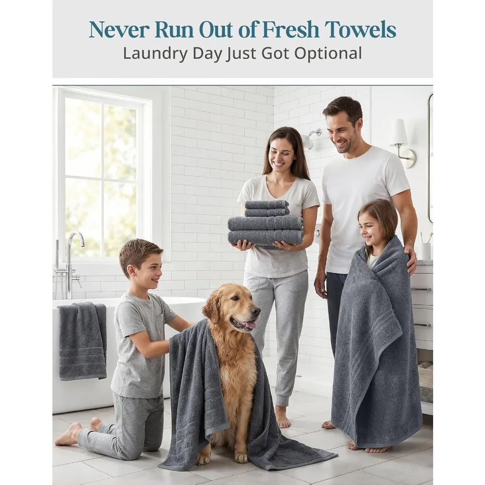 Cotton Towels Set Bathroom Pack Super Soft And Quick Dry