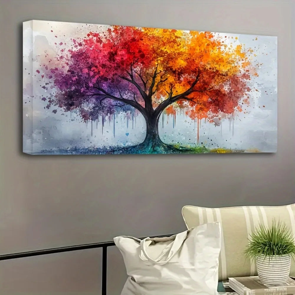 Tree Of Life Canvas Wall Art Premium Pine Wood Frame