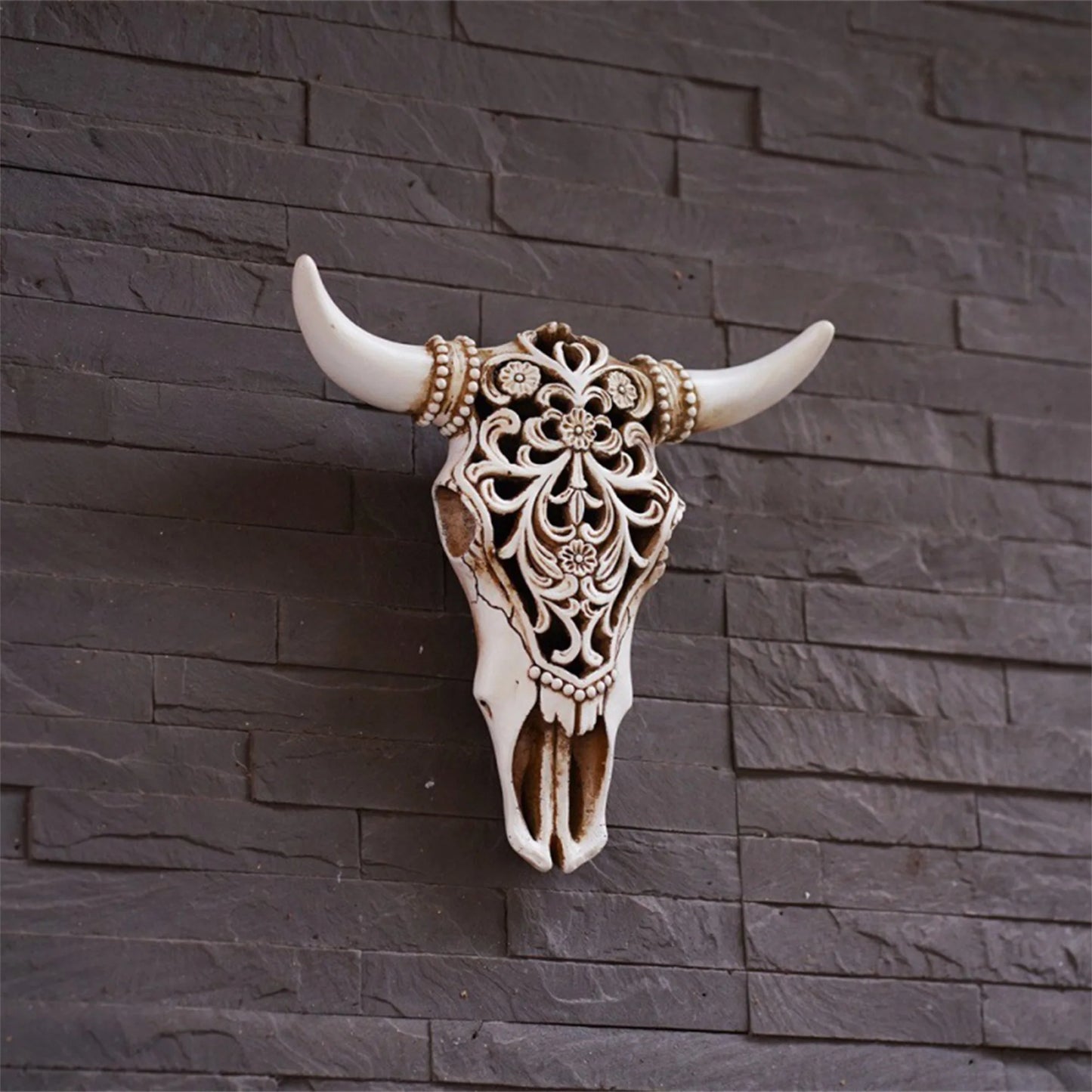Realistic Bison Skull Wall Decor 3D Cow Skull Sculpture