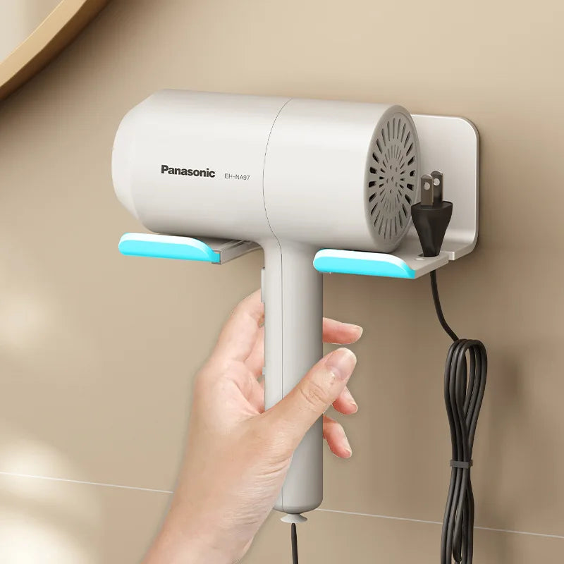 Hair Dryer Holder Wall Mount Aluminum Bathroom Shelf