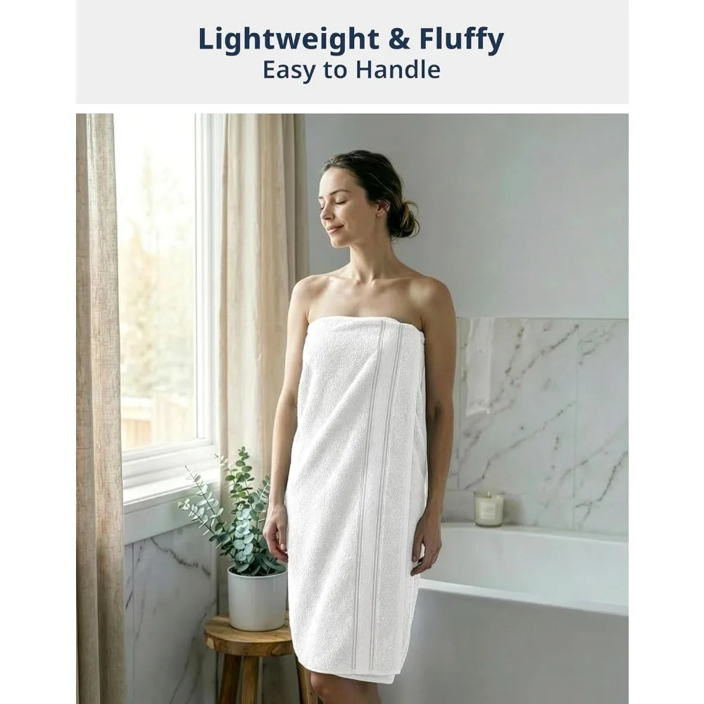Premium 100% Cotton Towel Set Combed Zero Twist Plush Soft Texture
